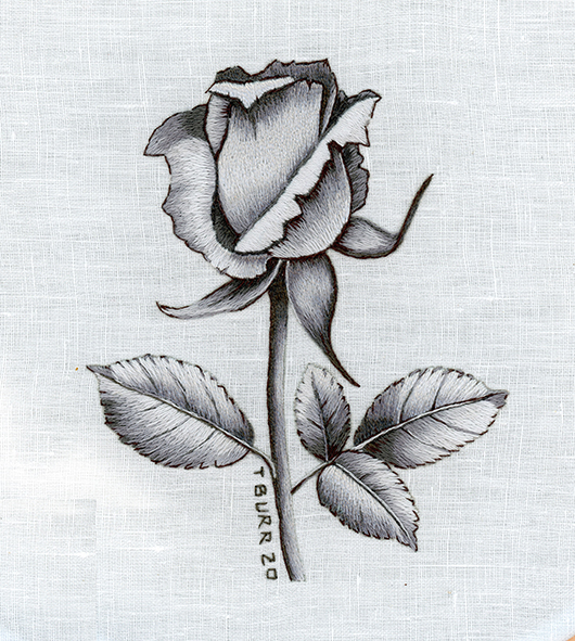 Monochrome rose