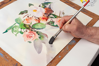 Painting a rose